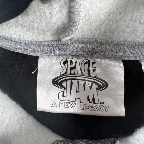 Space Jam New Kids Looney Tunes Stay Tuned 2 Piece Hoodie Set Size 4T Grey/Black - Picture 7 of 8